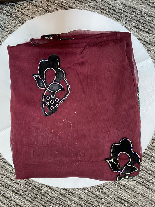 Chiffon Velvet Applic